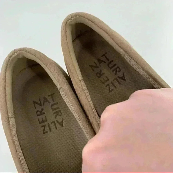 Naturalizer Marianne platform sneakers 6.5 36.5 taupe leather snakeskin print - Picture 10 of 12